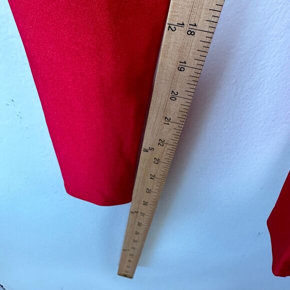 Anais & Margaux Alexandra Deep Red Shimmery Pant Leggings Italian Fabric XS - Picture 10 of 12